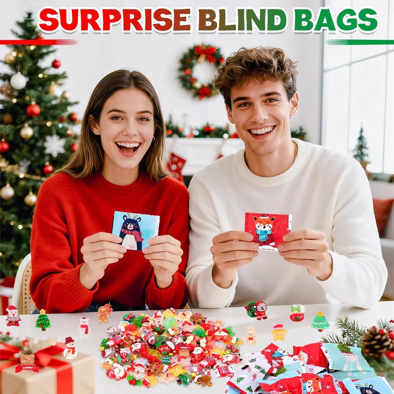 SelfTek 100 Pcs Blind Bag Christmas Luminous Mini Resin Animal Decoration for DIY Aquarium, Micro Landscape,Decor Potted Plants Garden - Image 4